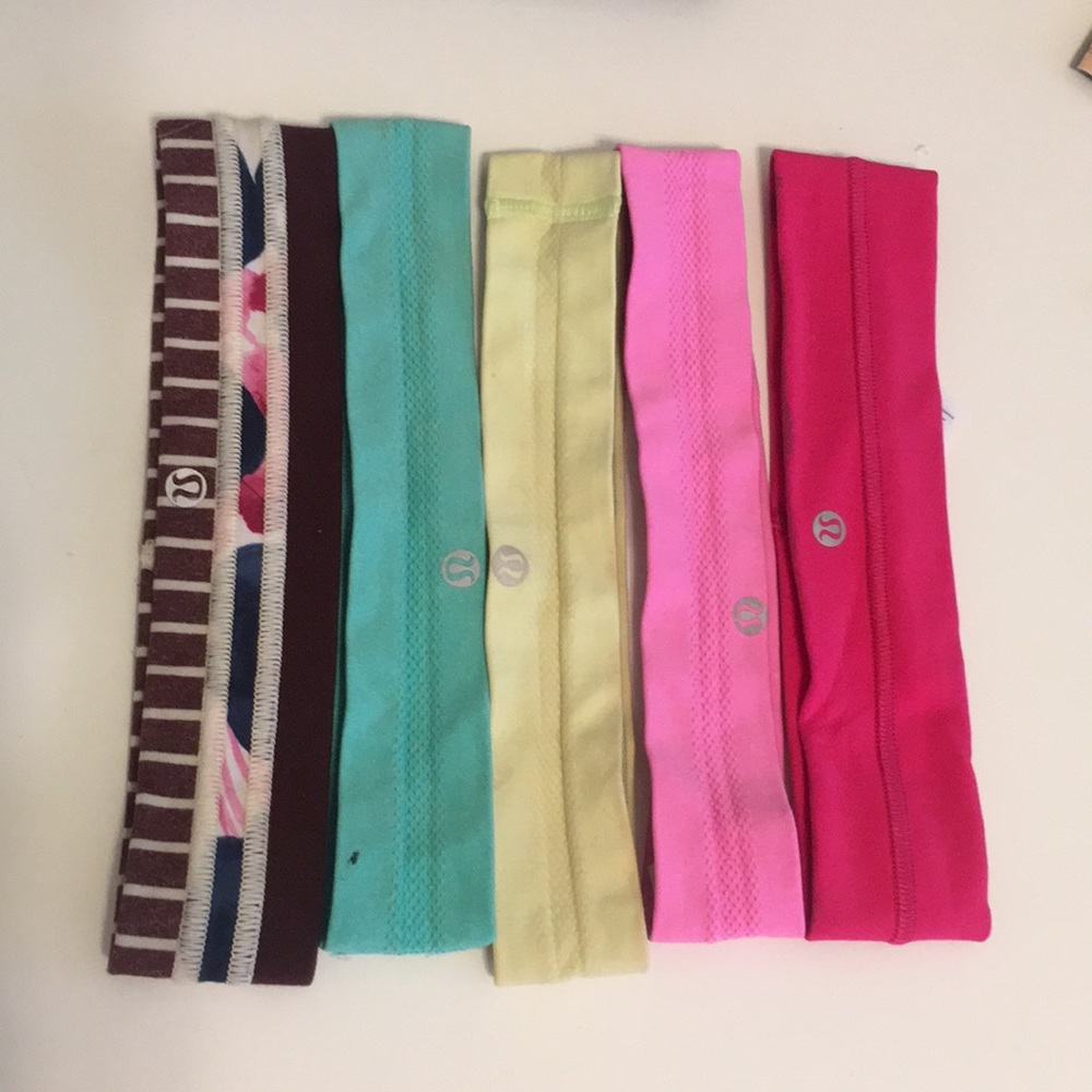 Five Lululemon headbands
